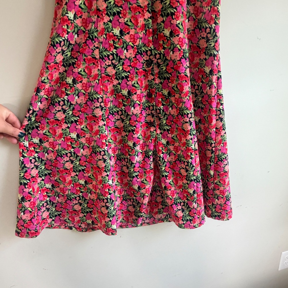 VTG Christopher Banks Button Down Dress Size 10 Ditsy Floral Flowy Cottagecore - Picture 3 of 9